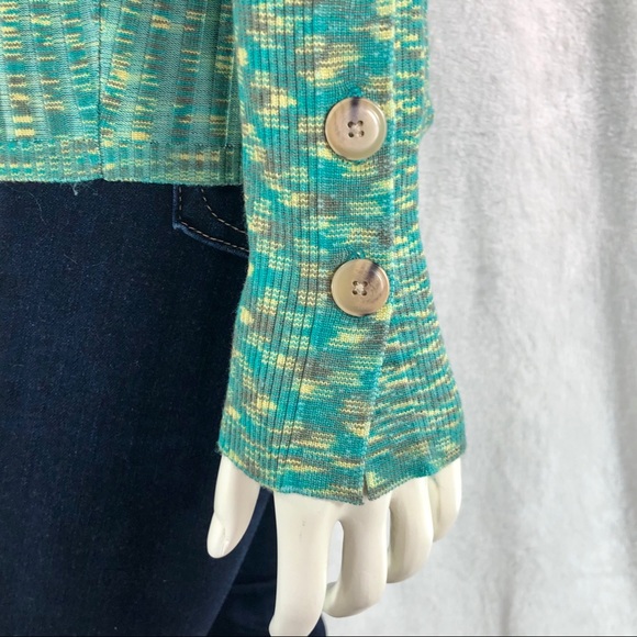 ANTHROPOLOGIE RIBBED TURTLENECK BUTTON SLEEVE S - Picture 10 of 16